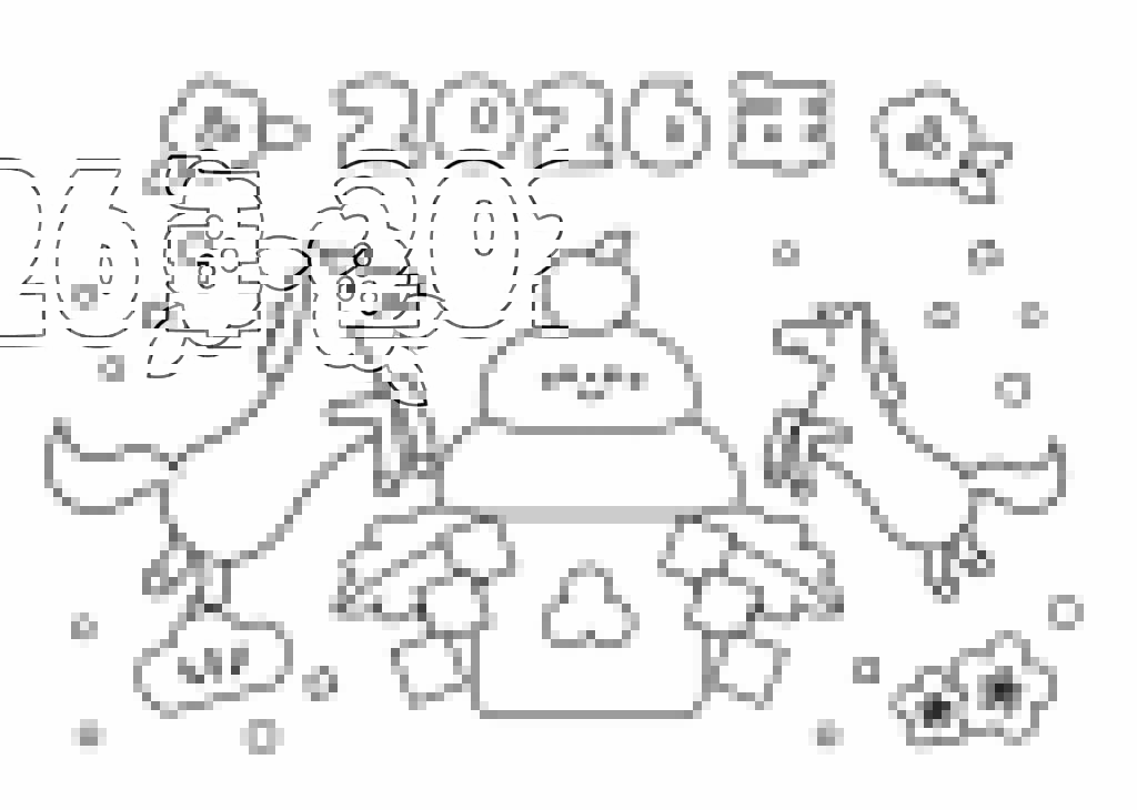 お正月塗り絵 2026年お正月塗り絵 お正月といえばの塗り絵 イラスト 冬の塗り絵 丑年の塗り絵 馬の塗り絵 富士山の塗り絵 一富士二鷹三茄子の塗り絵 1月 高齢者塗り絵 お正月イラスト