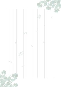 便箋 素材 フリー a4印刷 シンプル 無料 登録不要 おしゃれ かわいい 新緑 葉っぱ 縦書き